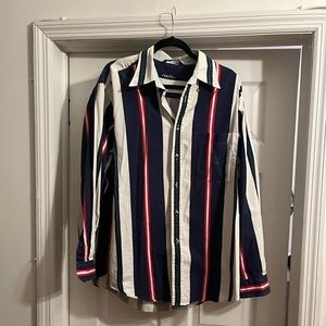 Men’s Nautica Striped Long-Sleeve Button Down